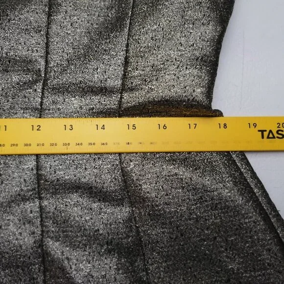 Smart Set Ladies Size 16 Lined Shimmery Dark Silver Sleeveless Party Dress - Picture 9 of 10